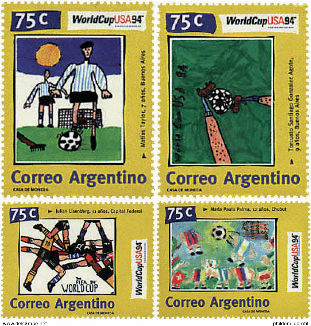 28106 MNH ARGENTINA 1994 COPA DEL MUNDO DE FUTBOL. USA-94 - Usados