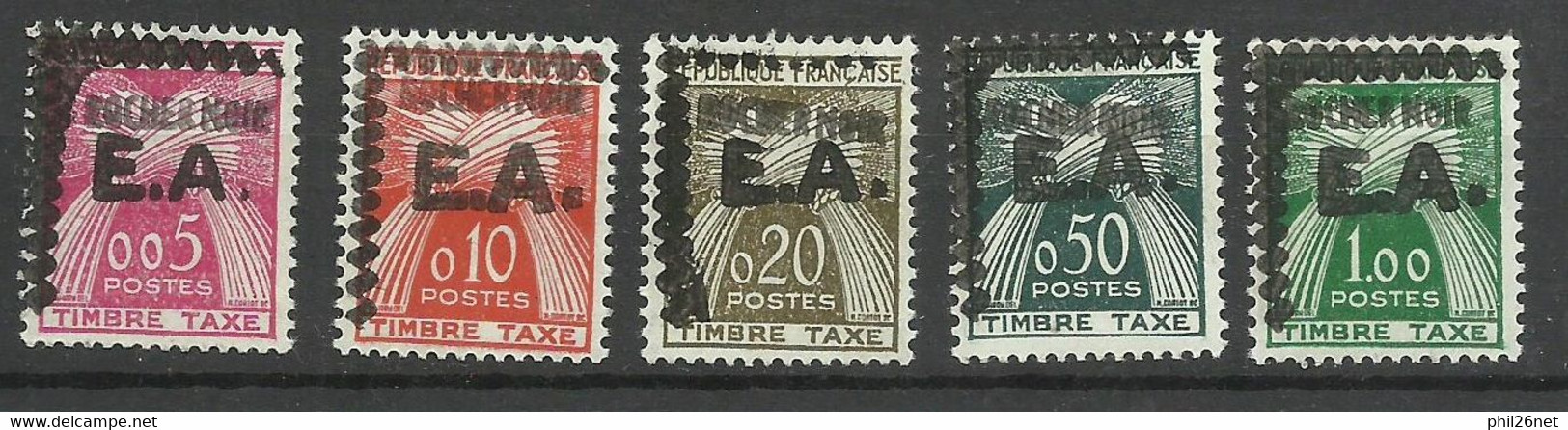 Algérie Etat Algérien  EA  Surcharge Rocher Noir Bureau Type1-352 Taxe N° 49 à 53 Neufs  * * TB   Voir Scans Soldé ! ! ! - Postage Due