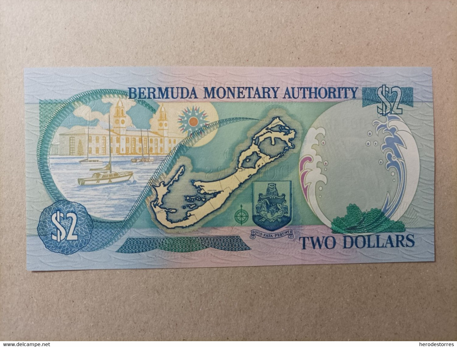 Billete De Bermuda De 2 Dólares, Año 2000, Nº Bajisimo 000465, UNC - Bermudes