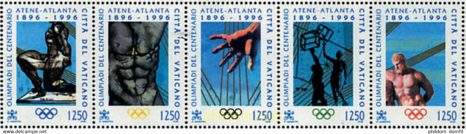 6909 MNH VATICANO 1996 CENTENARIO DE LOS JUEGOS OLIMPICOS - Oblitérés