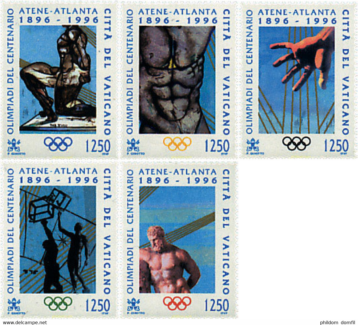 37223 MNH VATICANO 1996 CENTENARIO DE LOS JUEGOS OLIMPICOS - Oblitérés