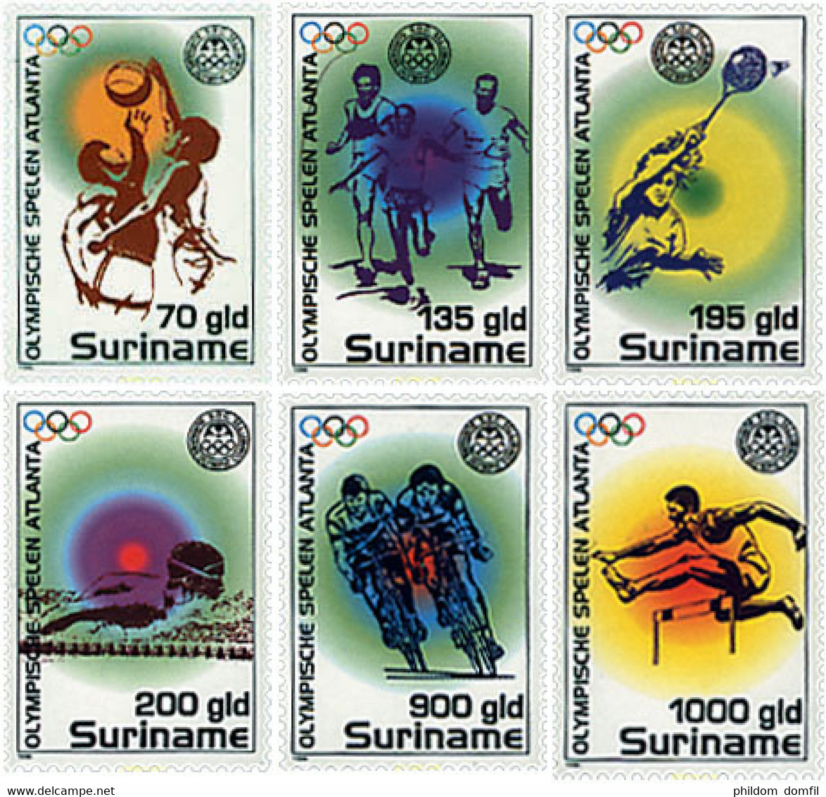 52702 MNH SURINAM 1996 26 JUEGOS OLIMPICOS VERANO ATLANTA 1996 - Bádminton