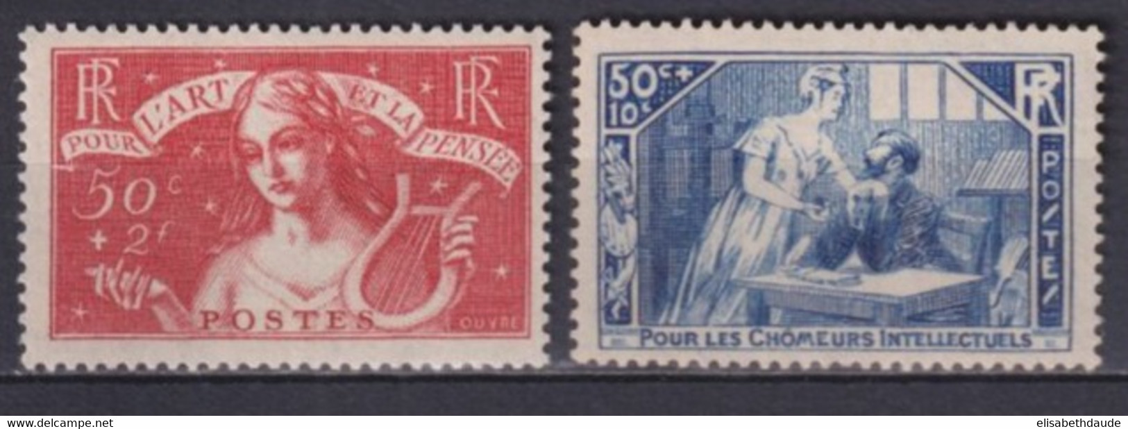 1935 - YVERT N°307/308 * MLH - COTE = 68 EUR. - - Nuevos