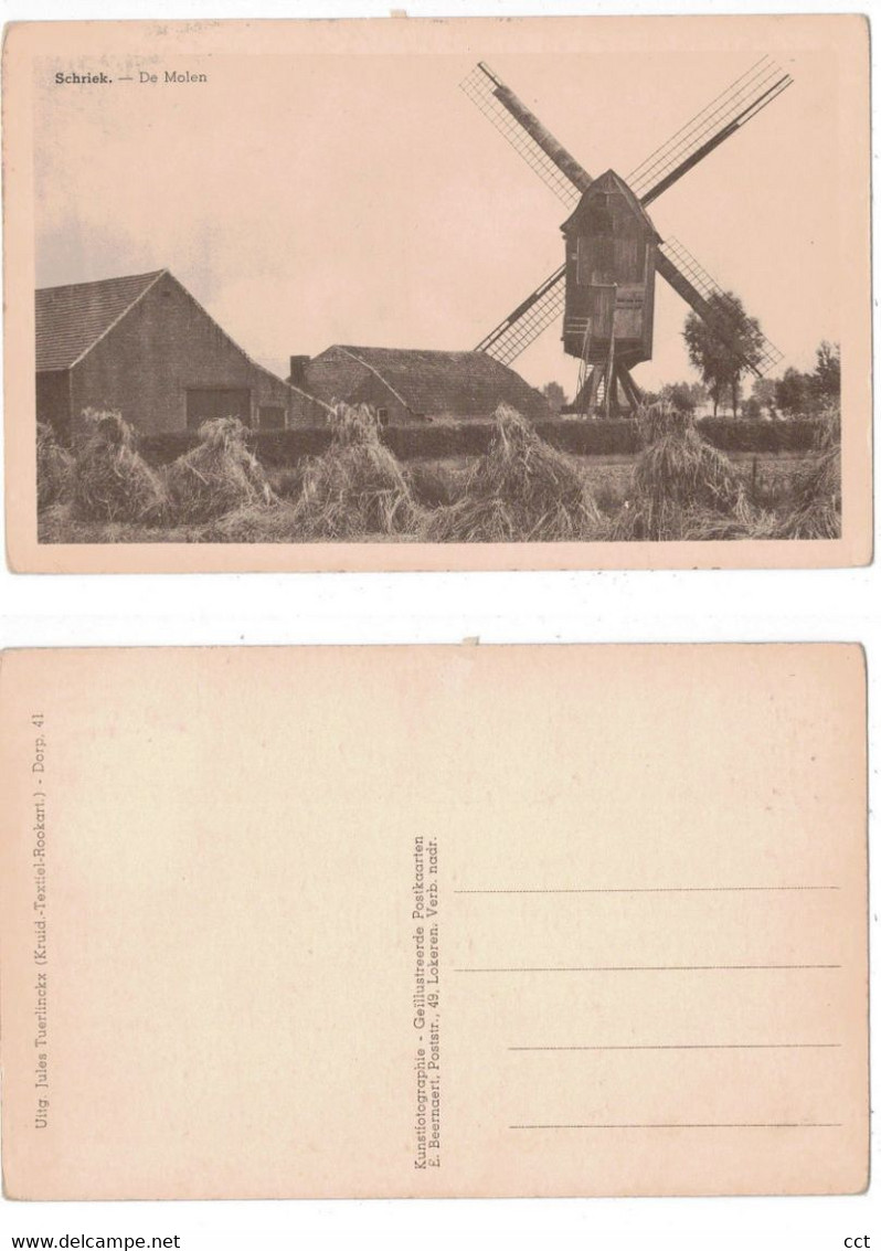 Schriek  Heist-op-den-Berg   De Molen  MOULIN    Uit Jules Tuerlinckx - Heist-op-den-Berg