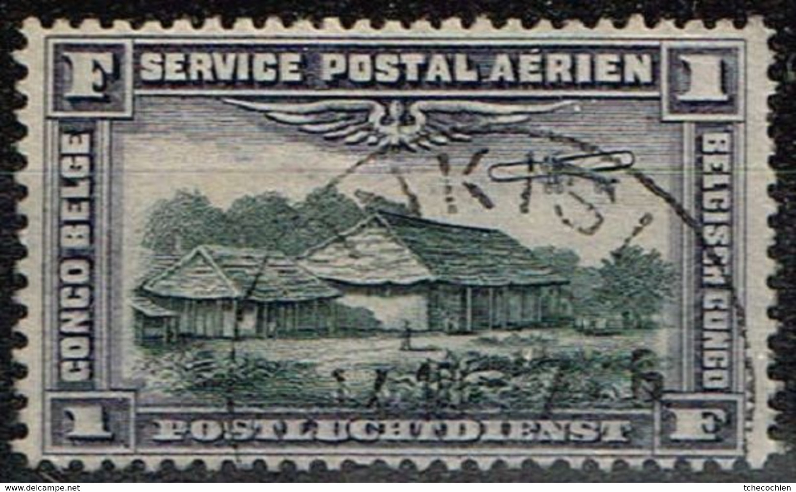 Congo Belge - 1921 - Y&T Poste Aérienne N° 2 Oblitéré Inkisi - Oblitérés