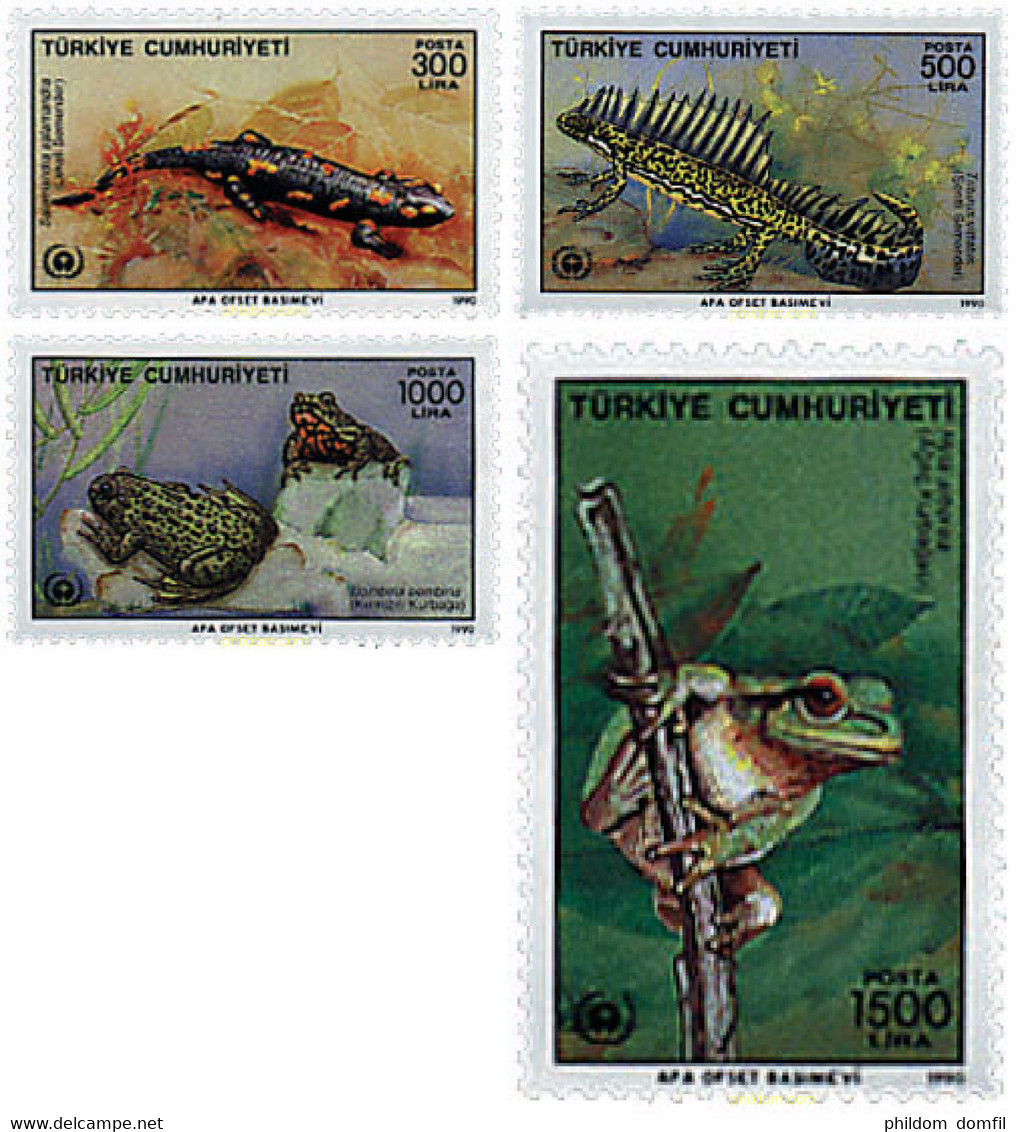 28295 MNH TURQUIA 1990 REPTILES - Collections, Lots & Séries