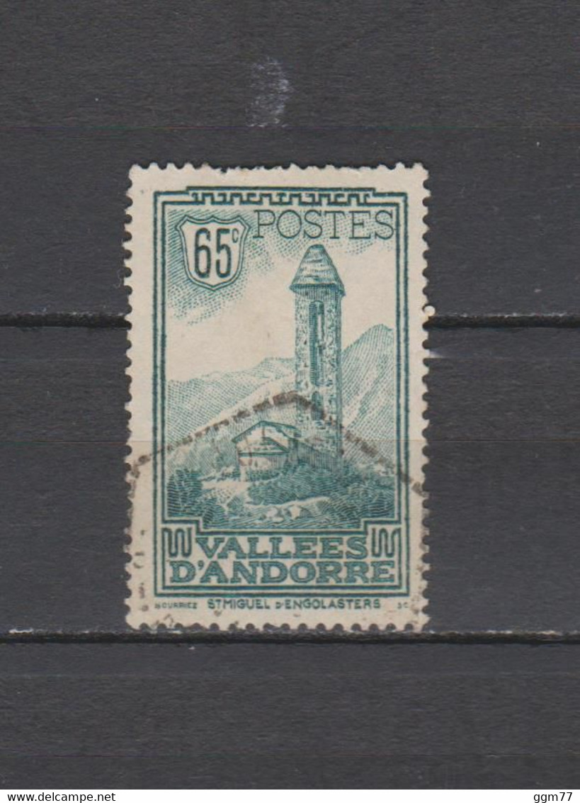 N° 36 TIMBRE ANDORRE OBLITERE DE 1932    Cote : 58 € - Used Stamps