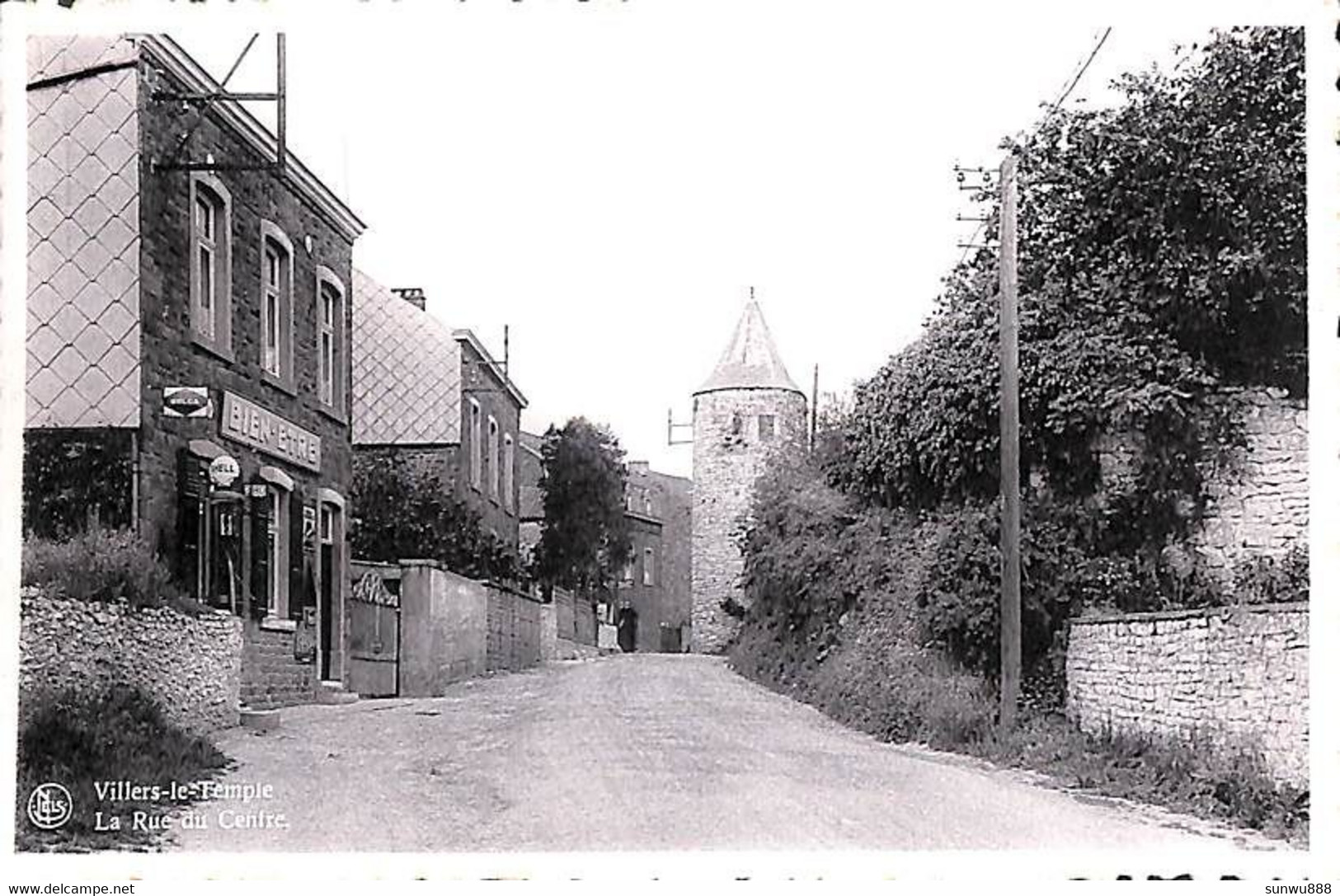 Villers-le-Temple - La Rue Du Centre  (pompe à Essence Bromurite Edit. A Leplang) - Nandrin