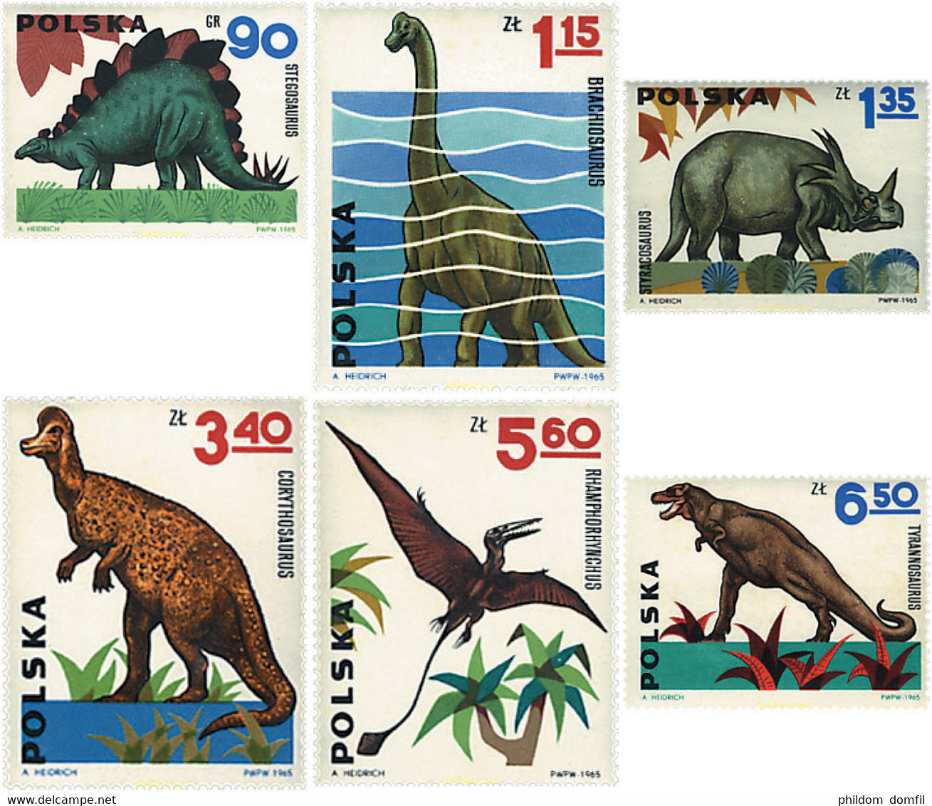 673447 MNH POLONIA 1965 FAUNA PREHISTORICA - Unclassified