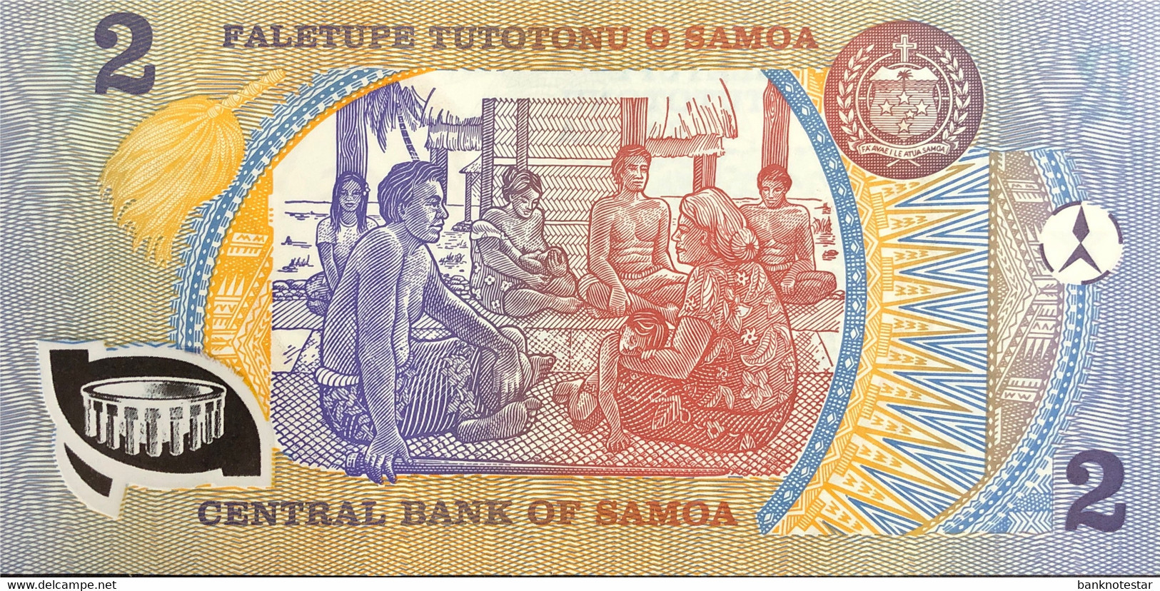 Samoa 2 Tala, P-31a (1990) - UNC - AAA Serial Number - Samoa