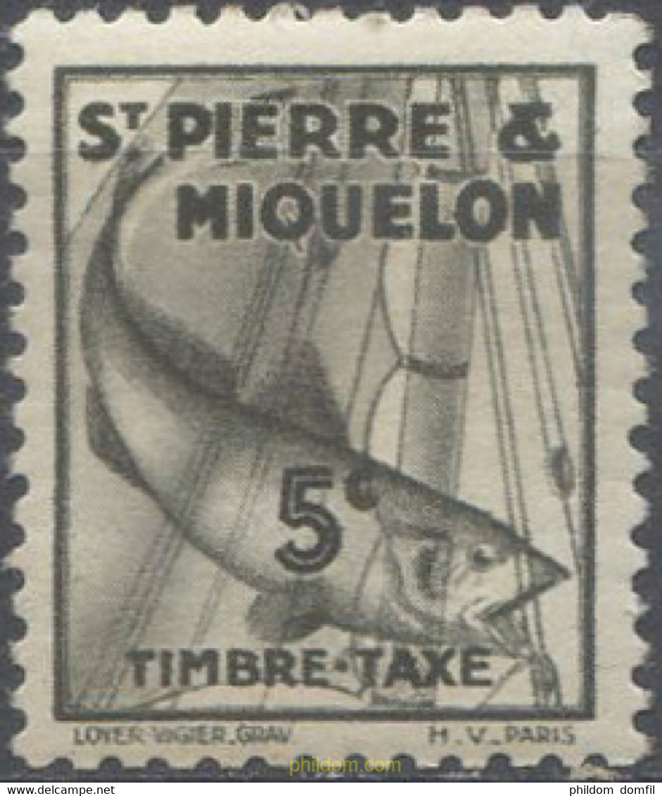 659483 HINGED SAN PEDRO Y MIQUELON 1938 BACALAO - Gebruikt