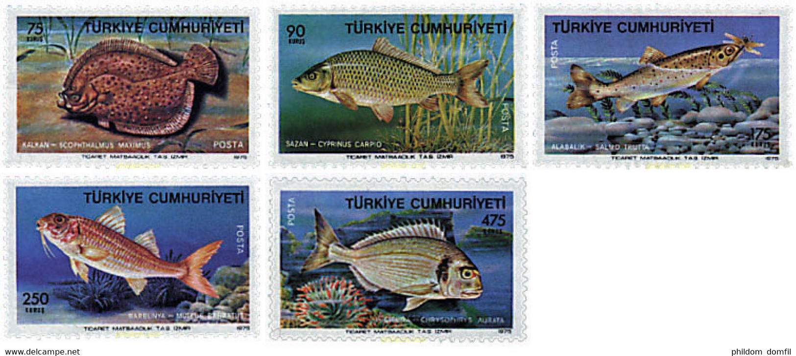 28443 MNH TURQUIA 1975 PECES - Colecciones & Series