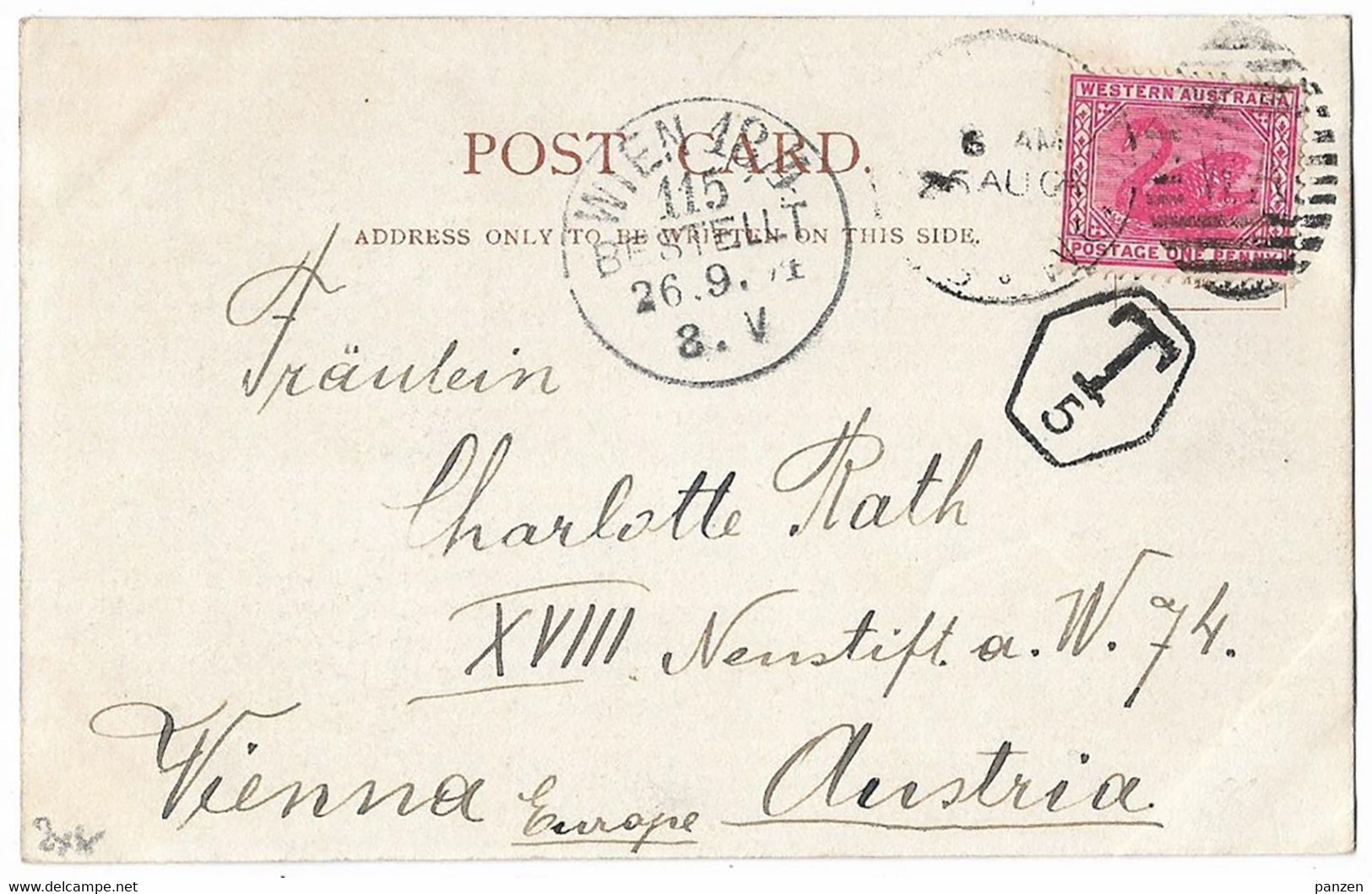 Western Australia 1904 Fremantle Hotel At High Street Postcard 100.13 - Fremantle