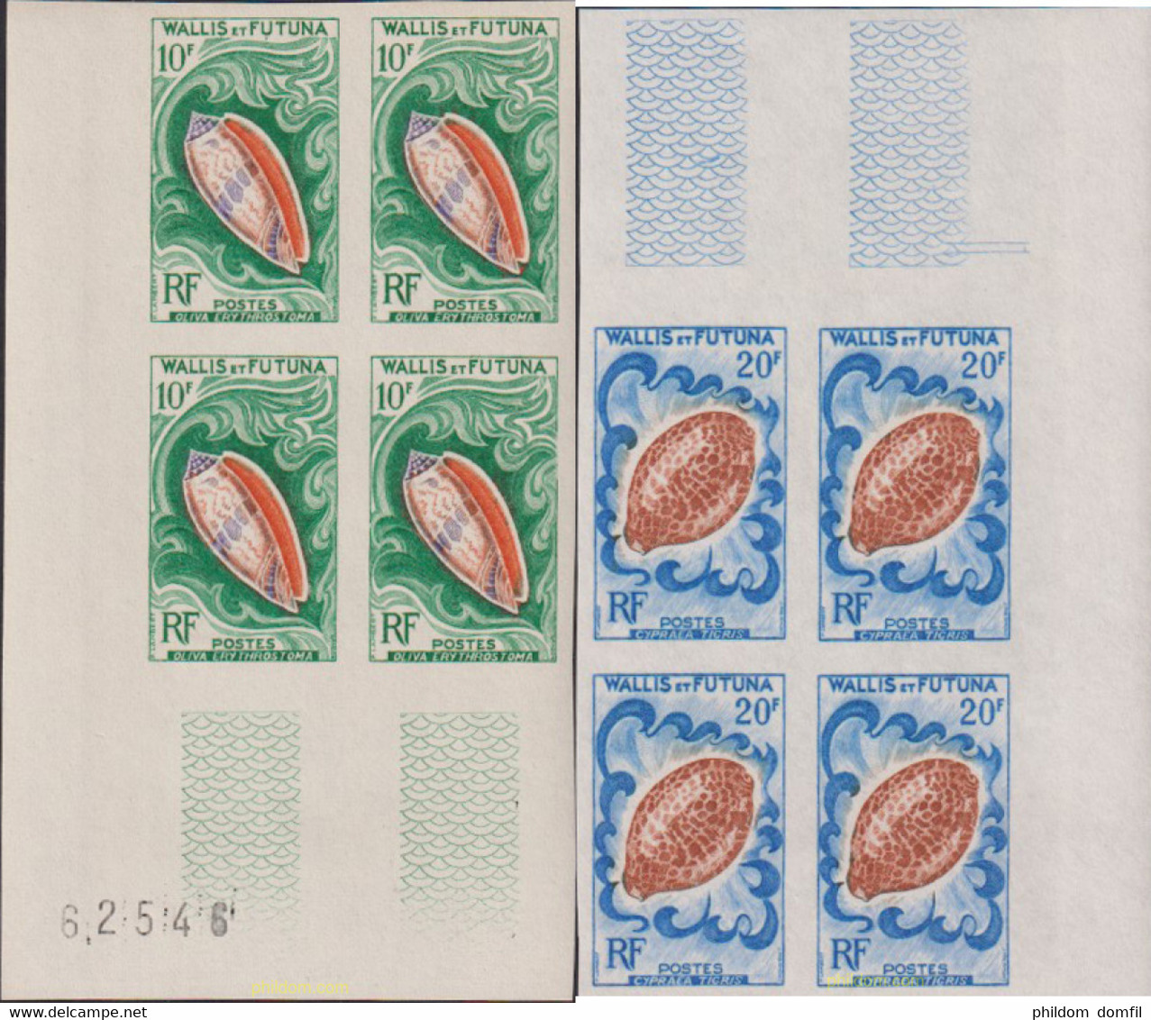 619066 MNH WALLIS Y FUTUNA 1962 CONCHAS - Usados