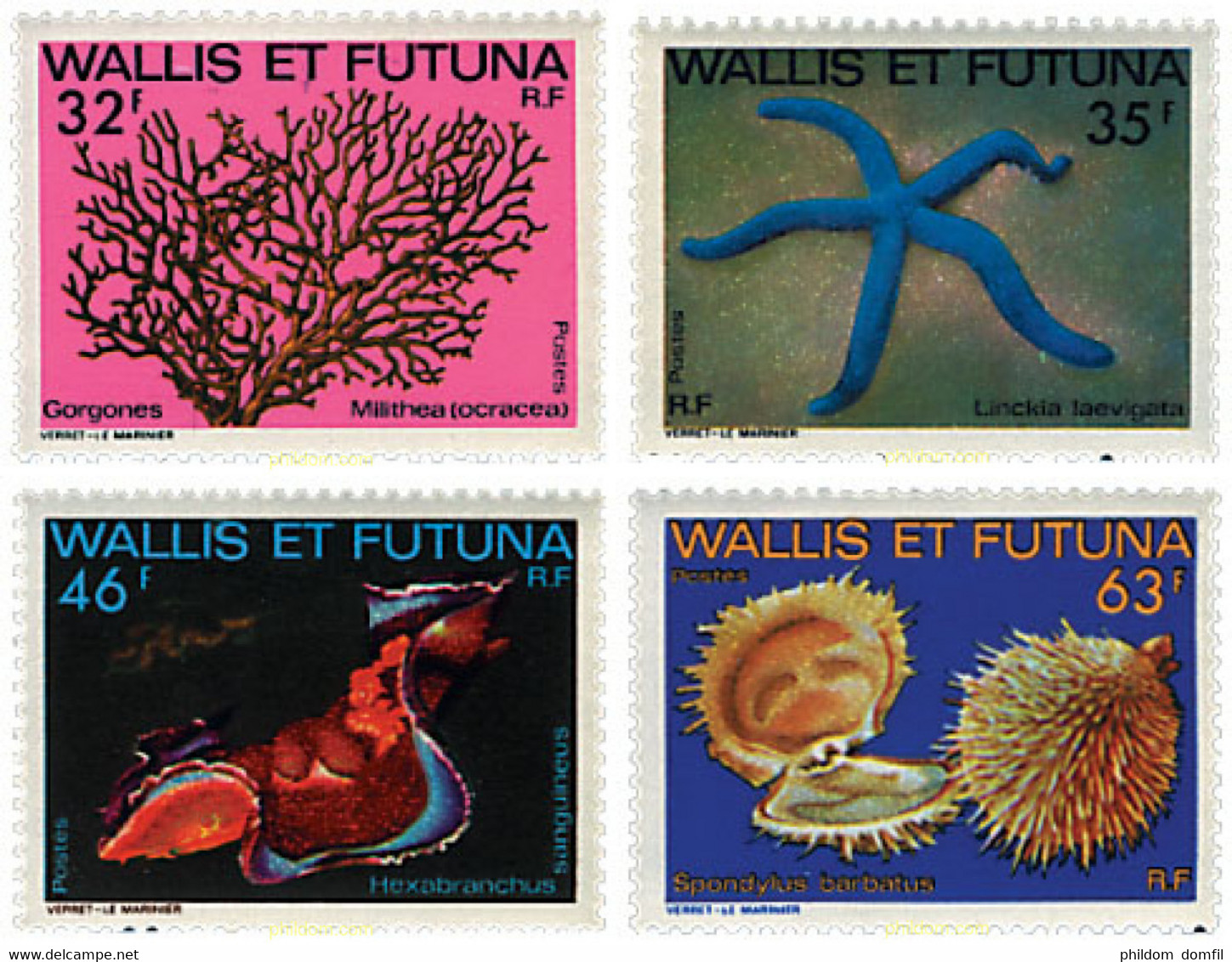 36732 MNH WALLIS Y FUTUNA 1982 FAUNA MARINA - Usados