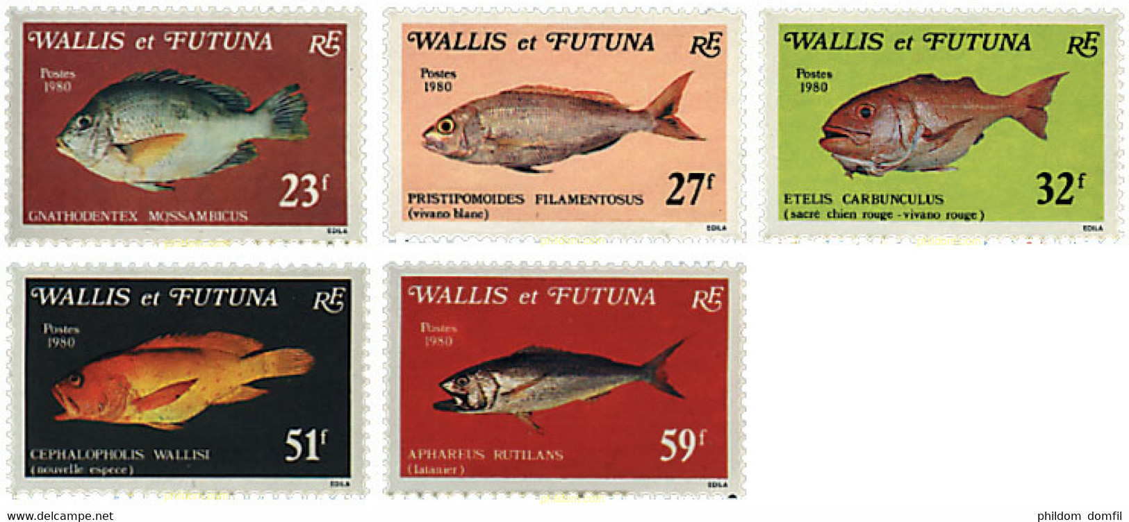 45852 MNH WALLIS Y FUTUNA 1980 PECES - Used Stamps