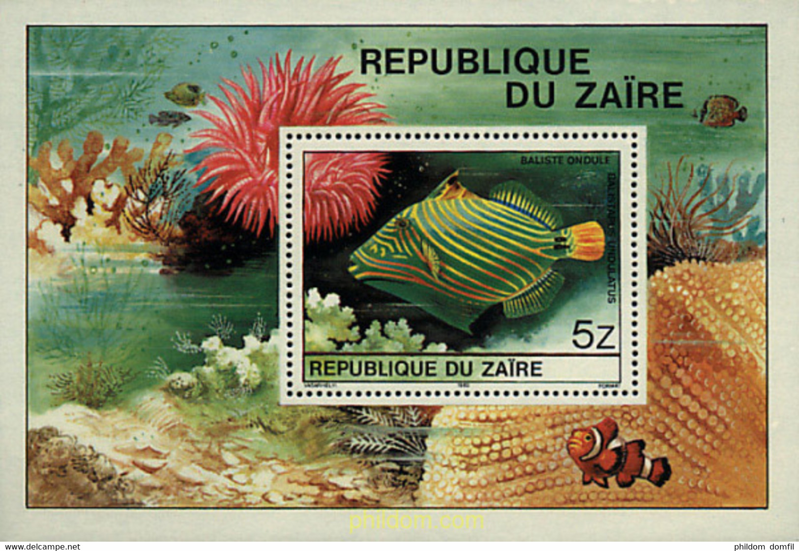 34299 MNH ZAIRE 1980 PECES TROPICALES - 1980-1989