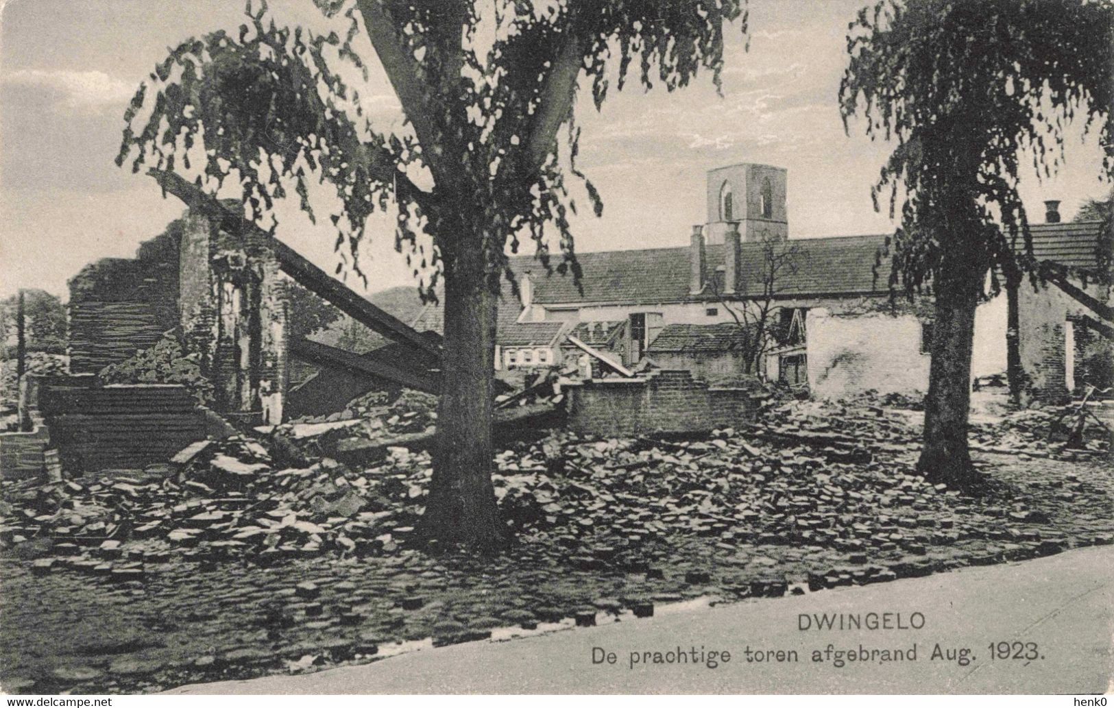 Dwingeloo De Prachtige Toren Afgebrand Aug. 1923 K4891 - Dwingeloo