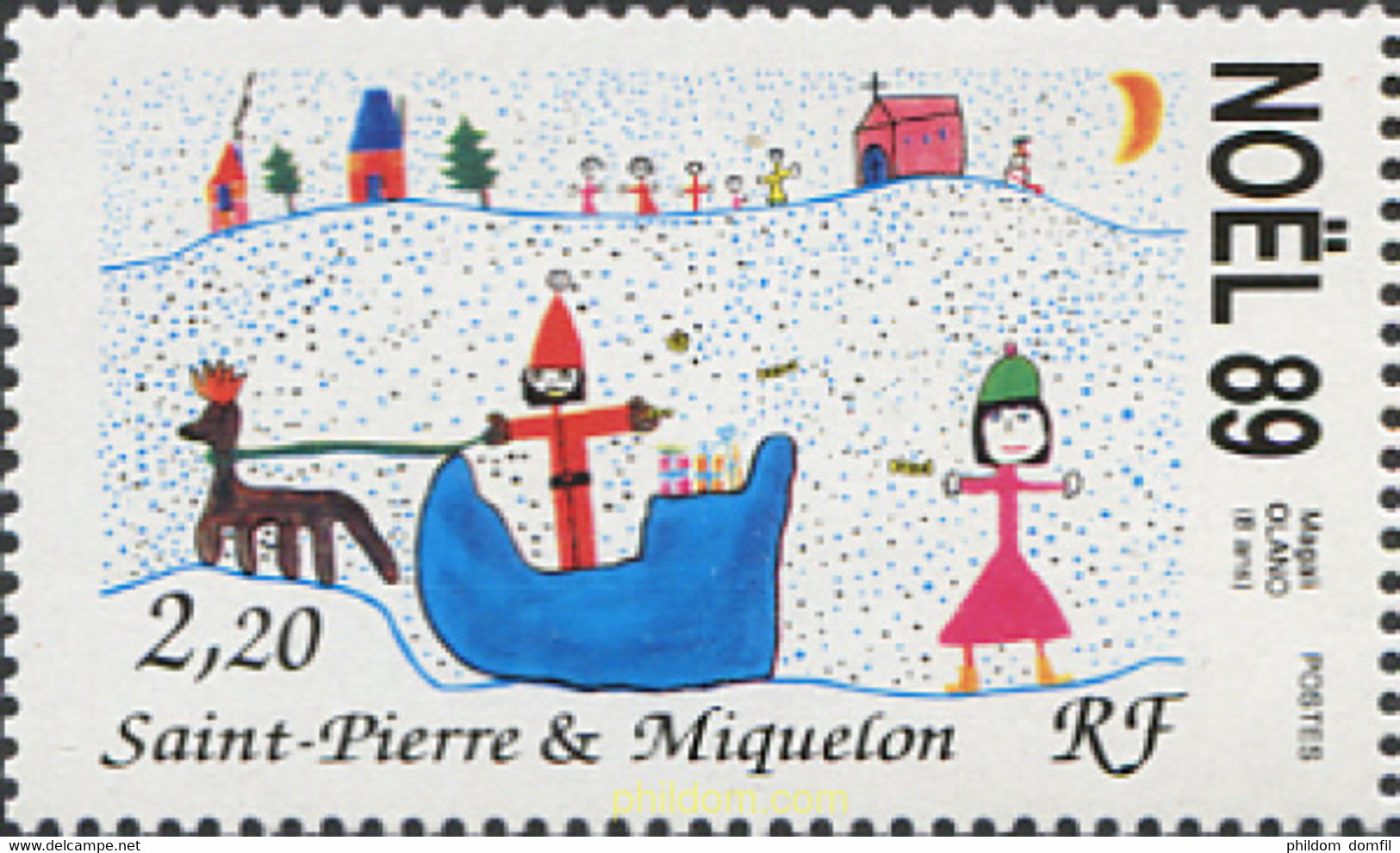 28521 MNH SAN PEDRO Y MIQUELON 1989 NAVIDAD - Gebruikt