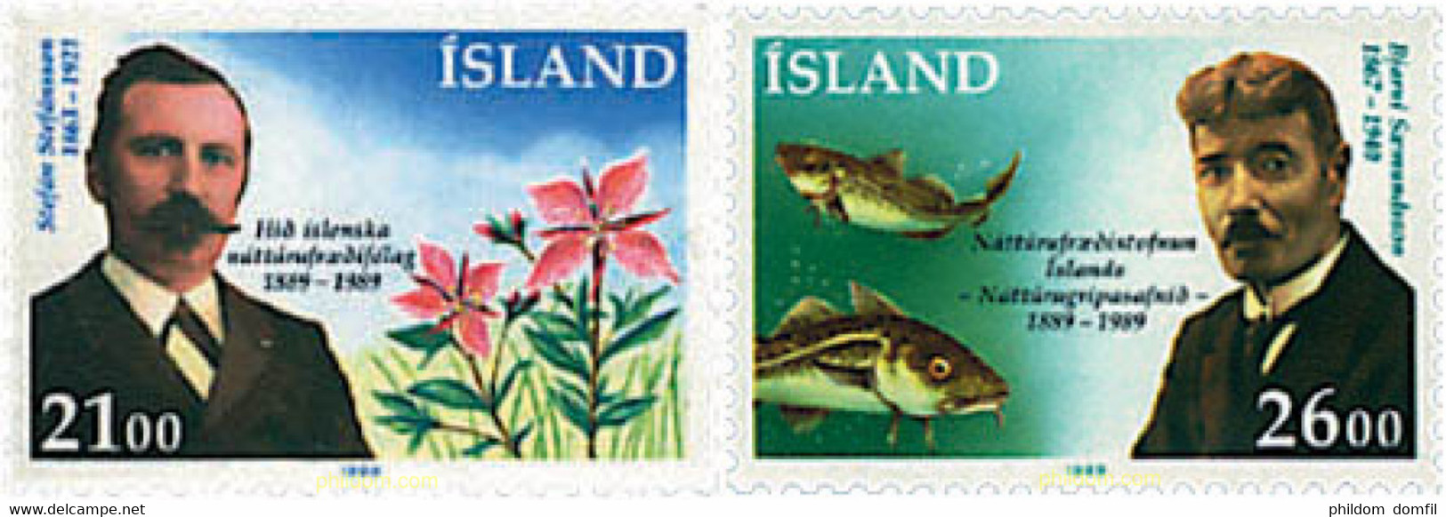 90741 MNH ISLANDIA 1989 CENTENARIO DE LA SOCIEDAD ISLANDESA DE HISTORIA NATURAL - Collections, Lots & Series