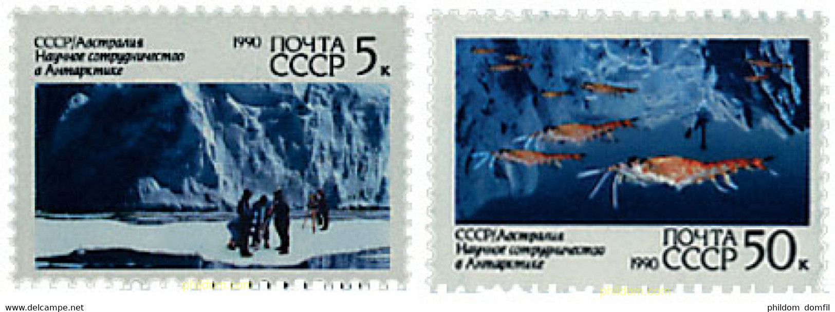 63555 MNH UNION SOVIETICA 1990 COOPERACION CIENTIFICA EN LA ANTARTIDA - Collections