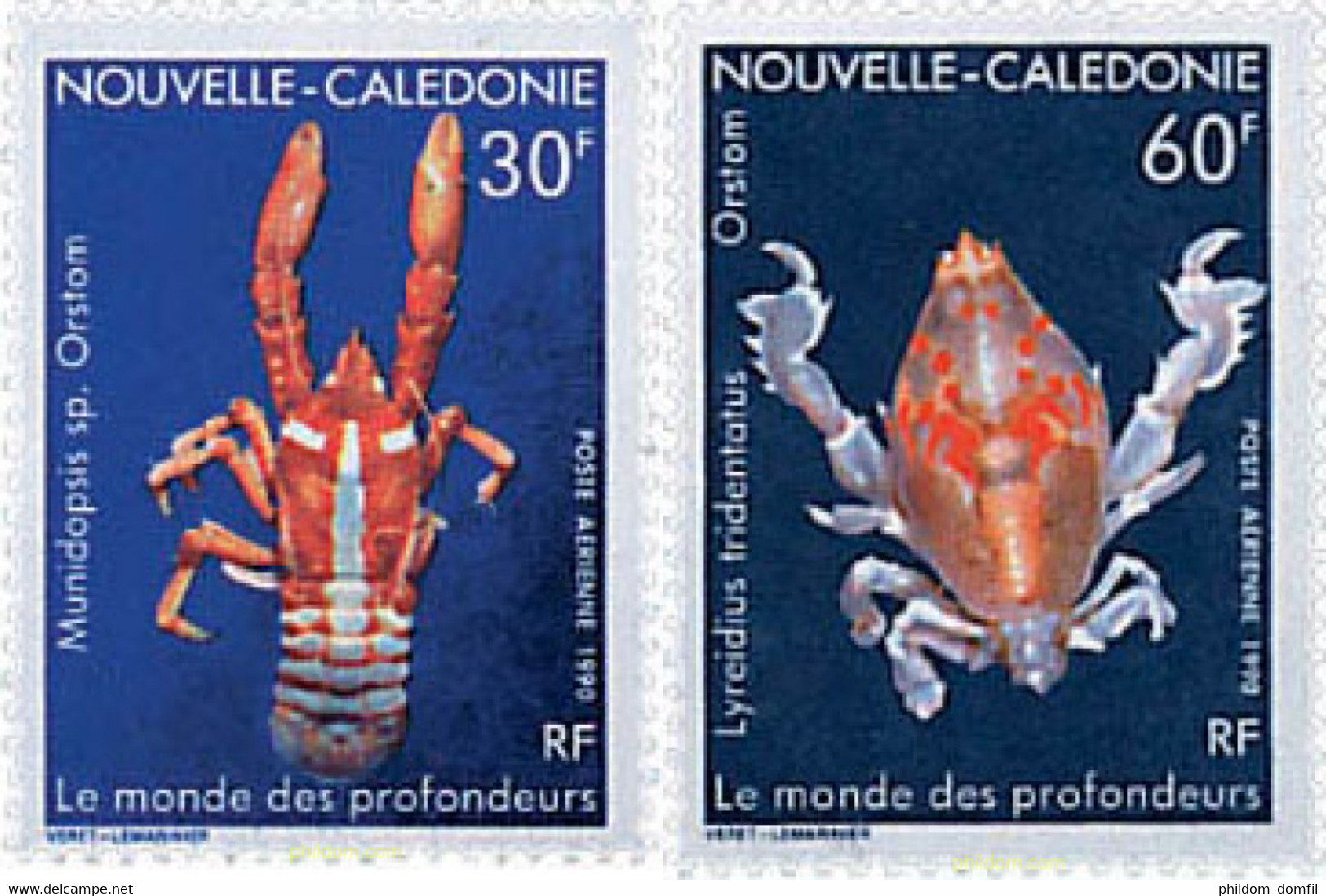 44546 MNH NUEVA CALEDONIA 1990 CRUSTACEOS - Used Stamps