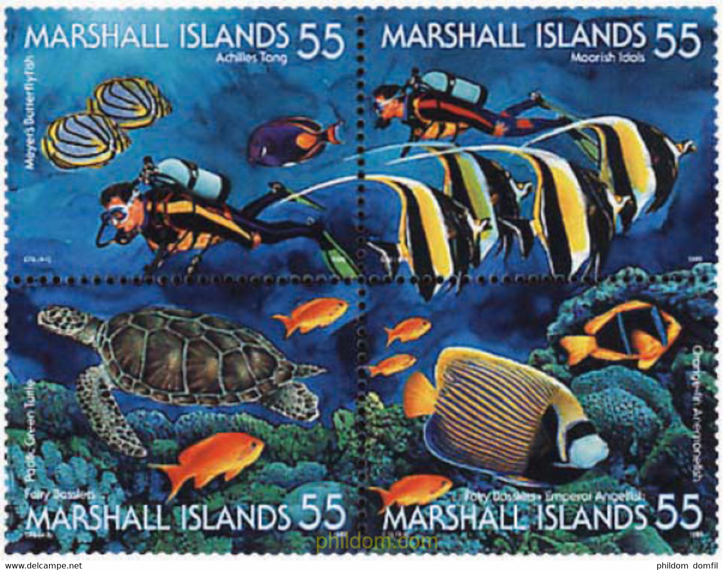 11438 MNH MARSHALL Islas 1995 FAUNA MARINA - Duiken