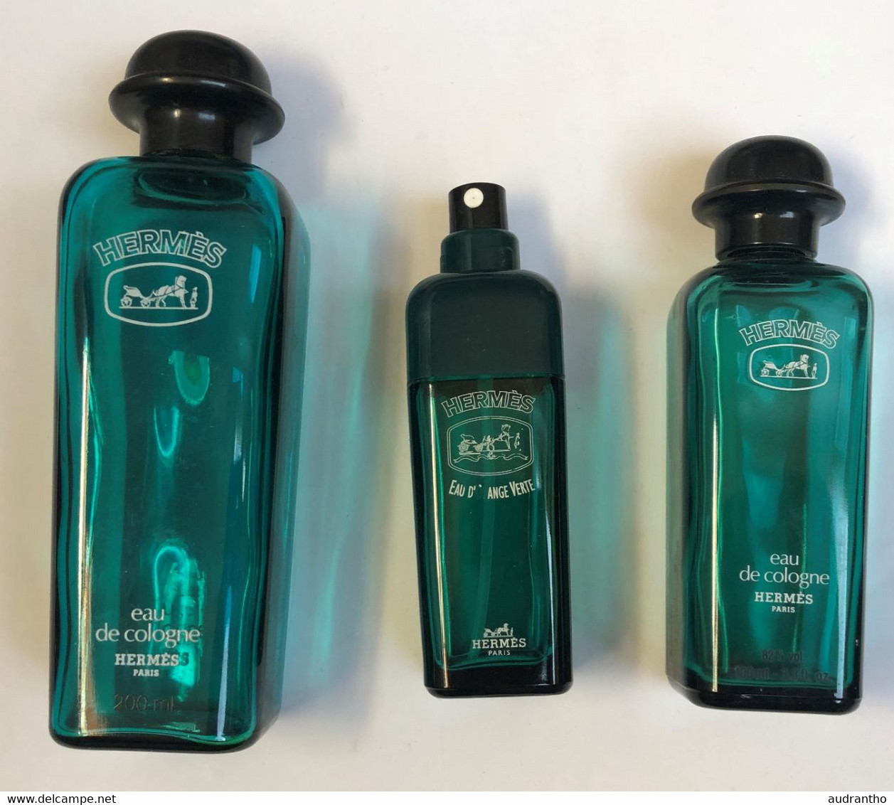 3 Flacons Vintage De Parfum - Années 70 - Eau De Cologne HERMES Paris - Bottles (empty)