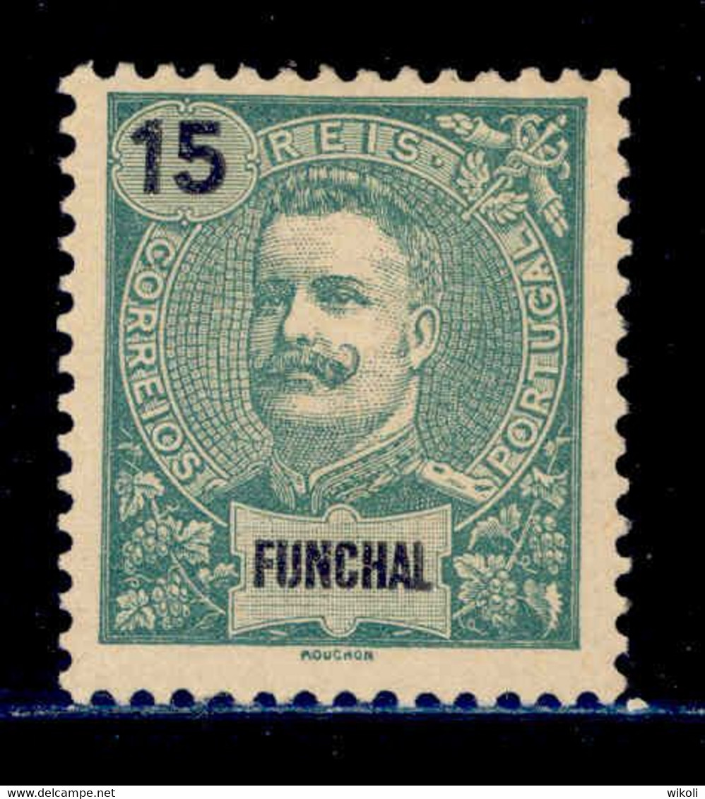 ! ! Funchal - 1898 D. Carlos 15 R - Af. 27 - No Gum - Funchal