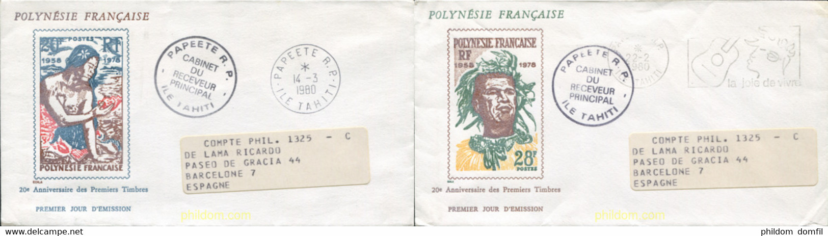 388855 MNH POLINESIA FRANCESA 1978 20 ANIVERSARIO DE LA PRIMERA EMISION DE SELLOS - Oblitérés