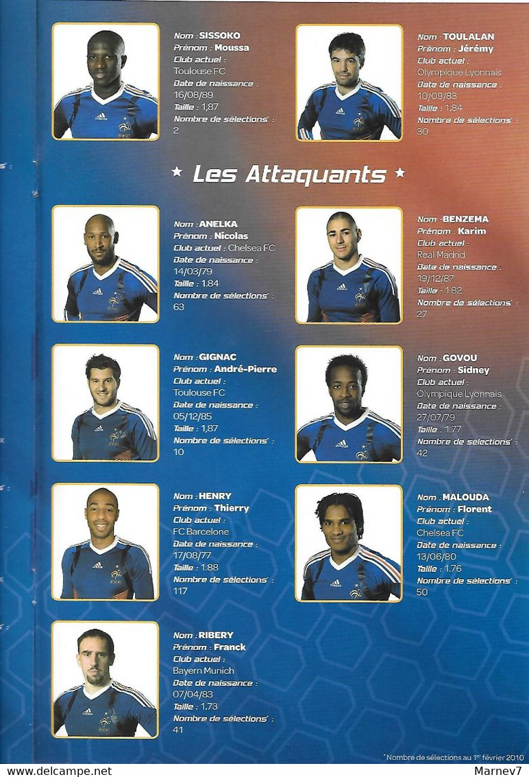 Coffret Collection Complète 23 Magnets Equipe France 2010  Football - Carrefour - Avec Notice Explicative De 8 Pages - - Sport