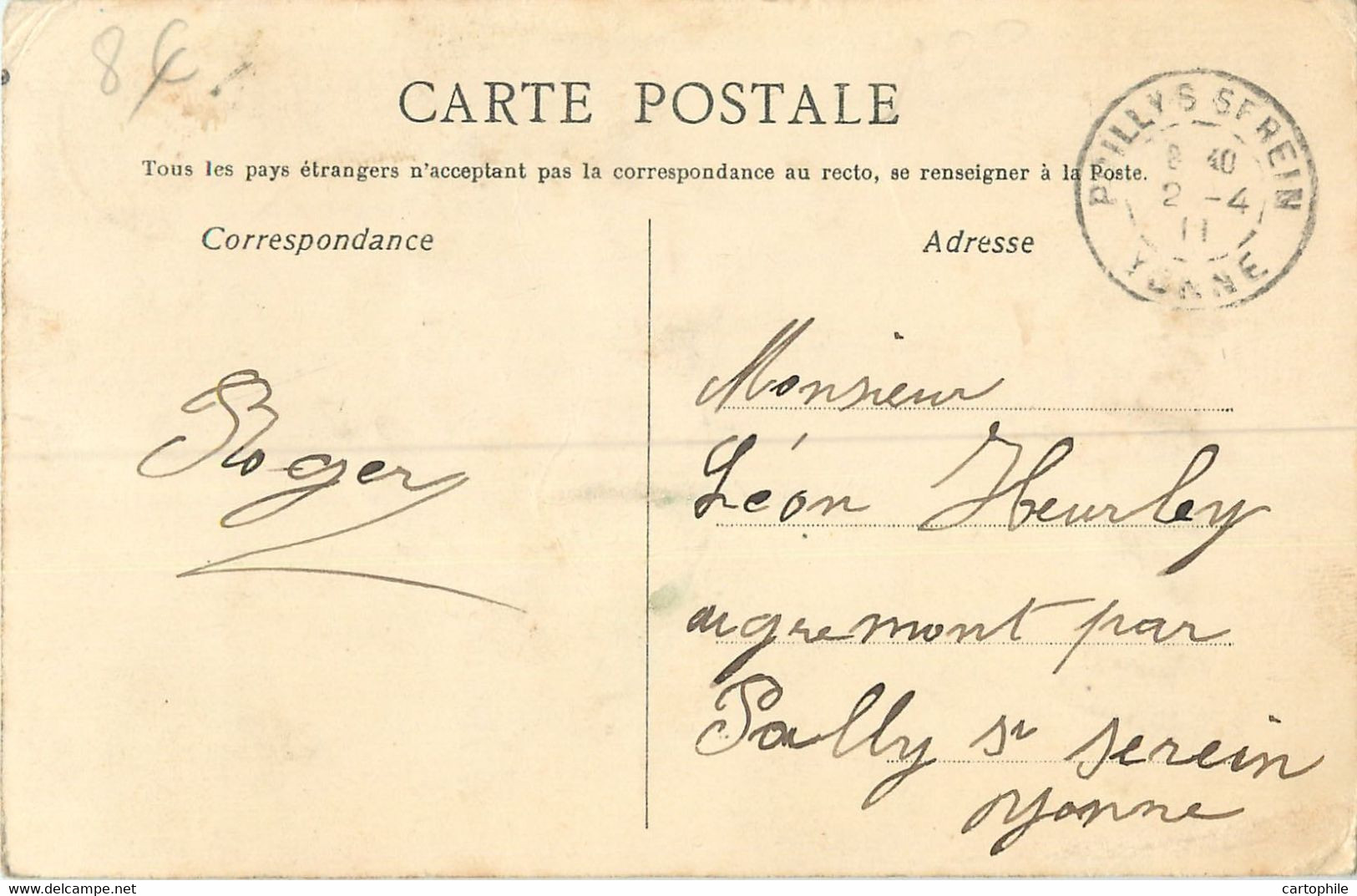 CPA Collage De Timbres - Aviation + Poisson D'Avril 1911 - Belle Composition - Briefmarken (Abbildungen)