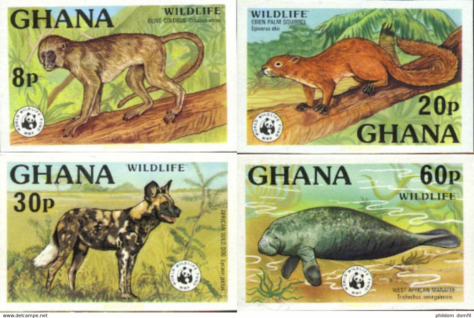 19600 MNH GHANA 1977 PROTECCION DE LA NATURALEZA - Chimpanzés