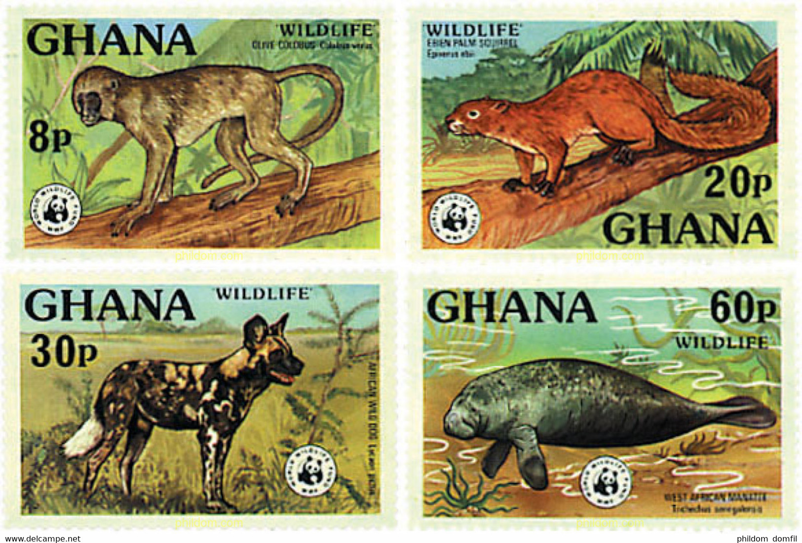 73918 MNH GHANA 1977 PROTECCION DE LA NATURALEZA - Chimpanzés