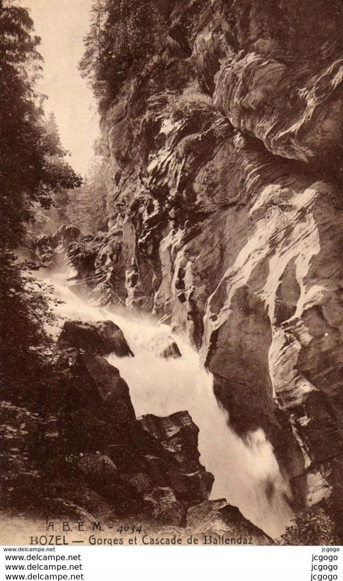 BOZEL -- Gorges Et Cascade De Ballendaz   2 Scans  TBE - Bozel