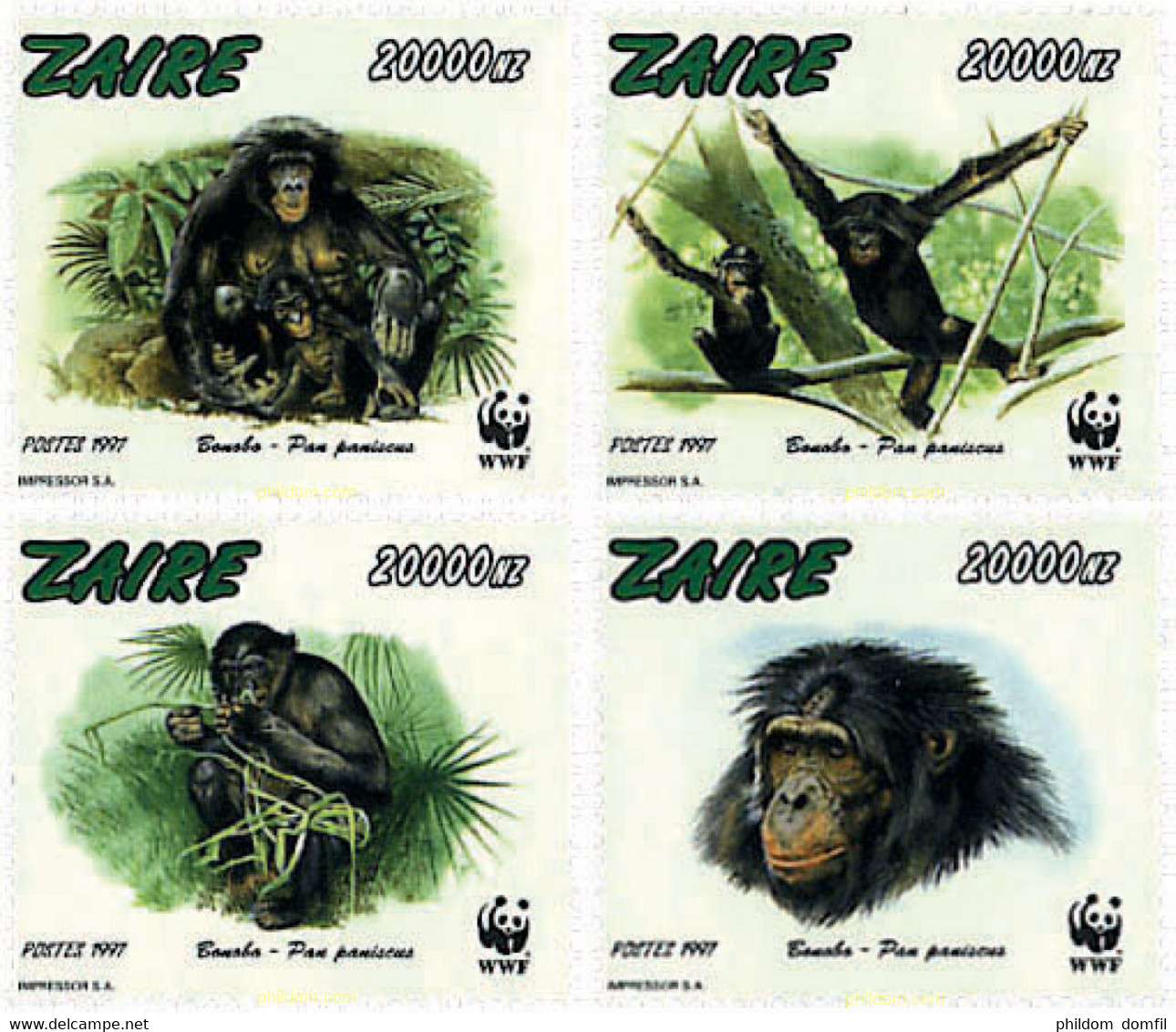 75348 MNH ZAIRE 1997 BONOBO - Colecciones