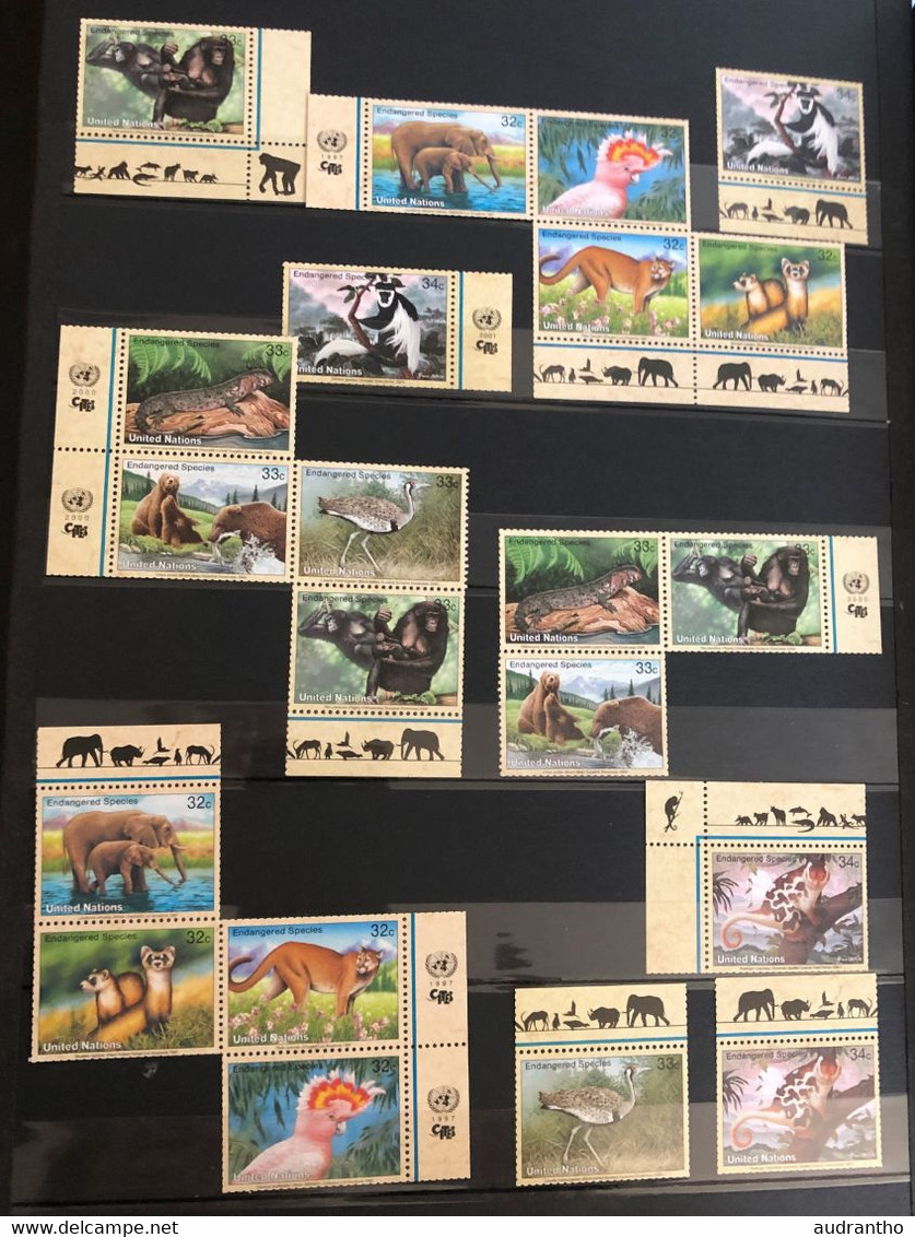 21 Timbres Neufs UNITED NATIONS Endangered Species - Animaux En Danger - Nations Unies - Collections, Lots & Séries