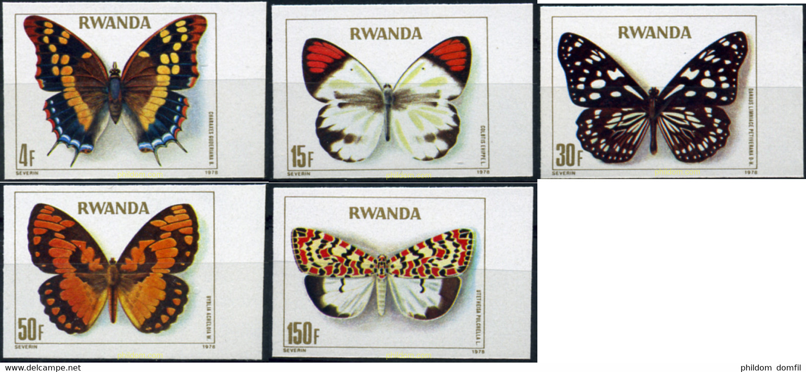 221899 MNH RUANDA 1979 MARIPOSAS - 1970-1979