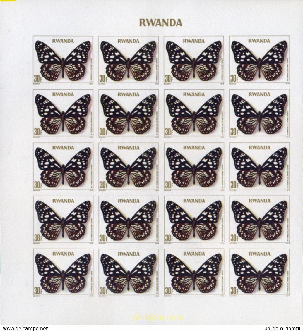 221902 MNH RUANDA 1979 MARIPOSAS - 1970-1979