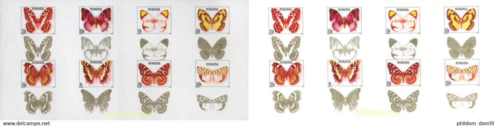 221907 MNH RUANDA 1979 MARIPOSAS - 1970-1979