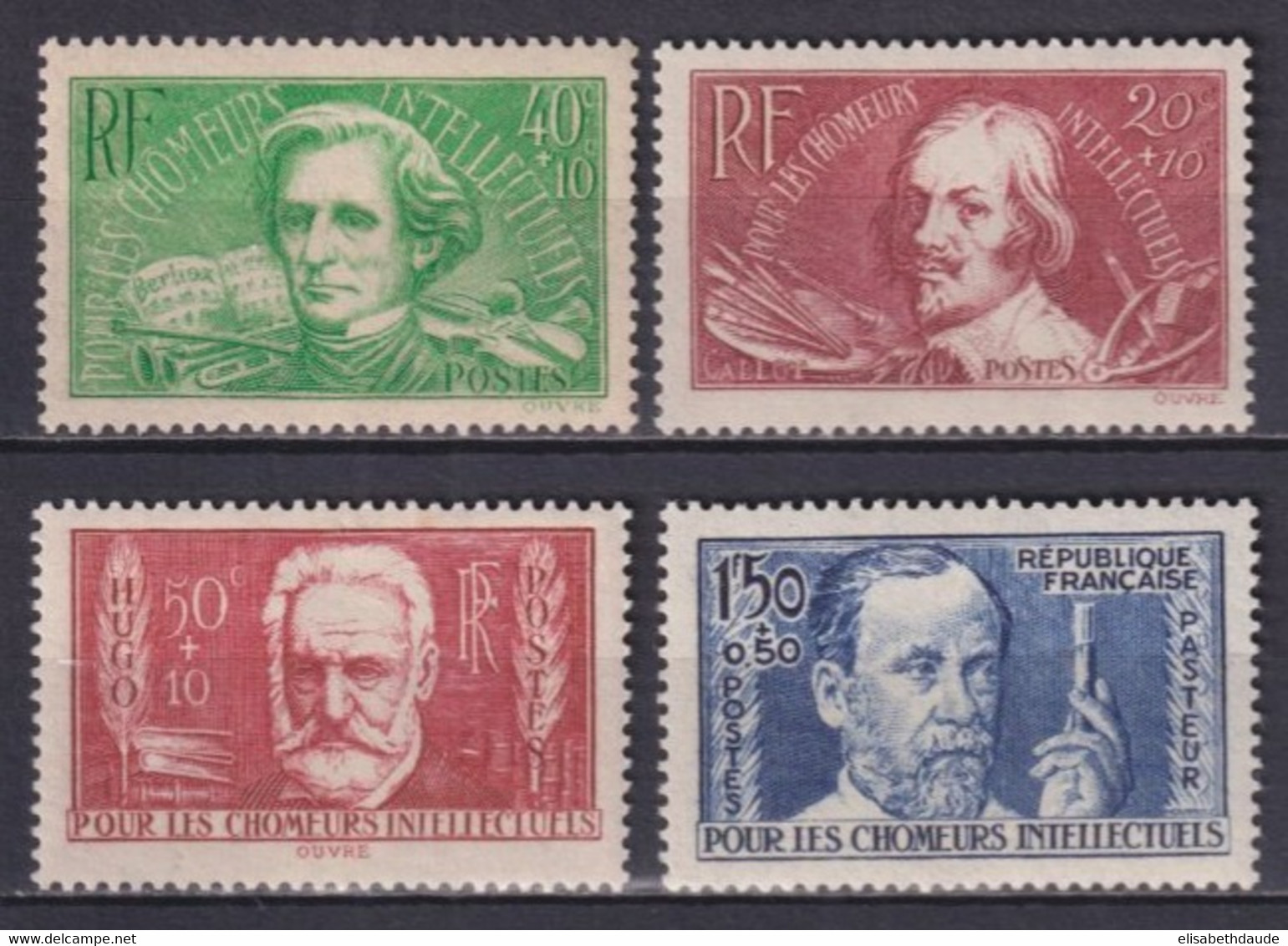 1936 - SERIE COMPLETE YVERT N° 330/333 * MLH - COTE = 34 EUR. - Nuevos