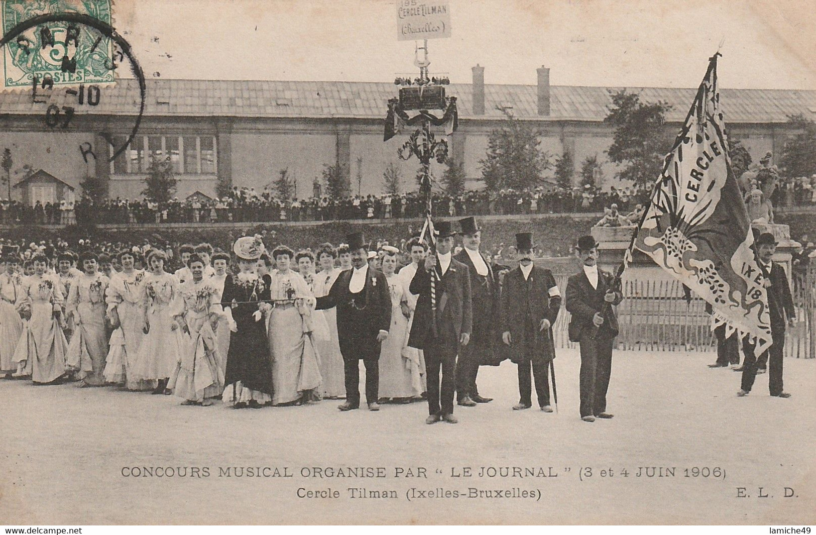 IXELLES BRUXELLES Concours Musical Organisé Par Le Journal Timbre 5c - Fêtes, événements