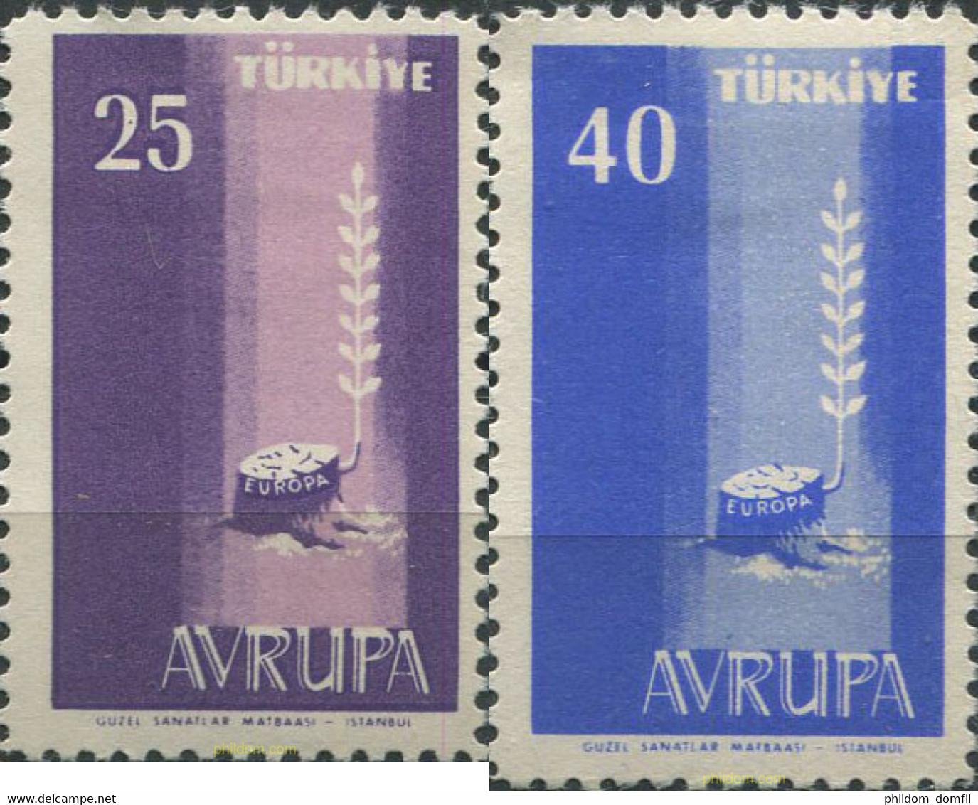 62022 MNH TURQUIA 1958 EUROPA CEPT. AL SERVICIO DE LA IDEA EUROPEISTA - Collections, Lots & Series