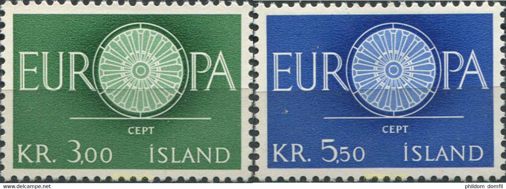 622420 HINGED ISLANDIA 1960 EUROPA CEPT. RUEDA CON 19 RADIOS - Collections, Lots & Séries