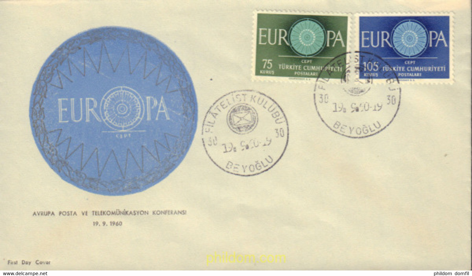 600213 MNH TURQUIA 1960 EUROPA CEPT. RUEDA CON 19 RADIOS - Colecciones & Series