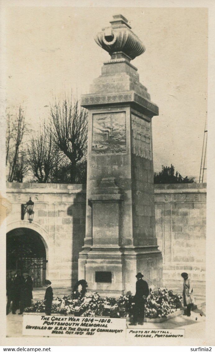 HANTS - PORTSMOUTH MEMORIAL - THE GREAT WAR RP Ha616 - Portsmouth