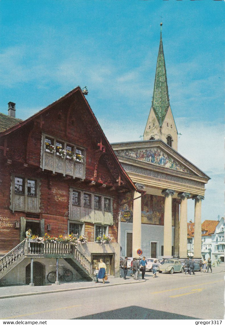 B9792) DORNBIRN - Rotes Haus A. Marktplatz Mit Auto Details älter ! - Dornbirn