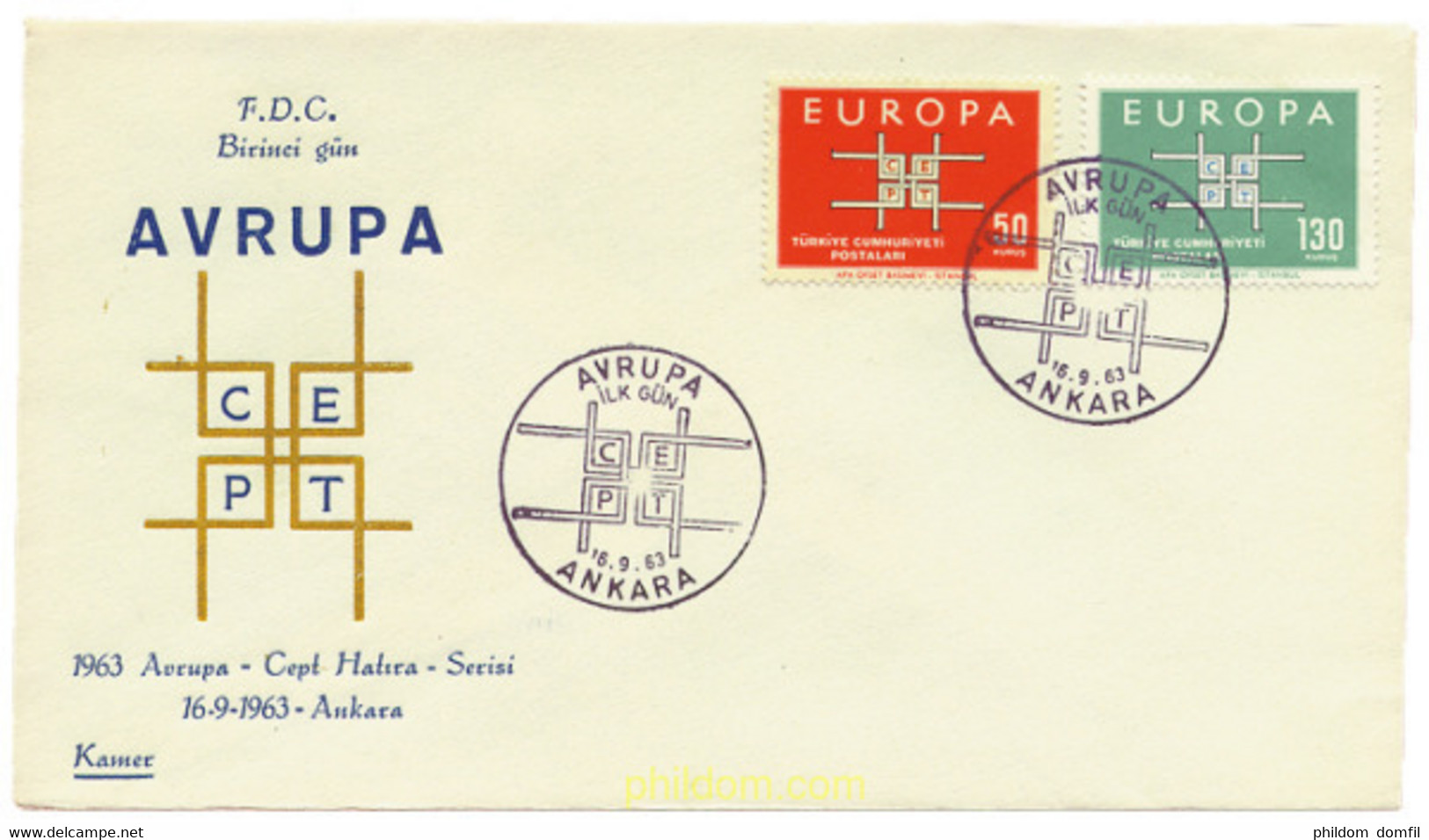 23543 MNH TURQUIA 1963 EUROPA CEPT. SIGLAS CEPT - Collections, Lots & Séries