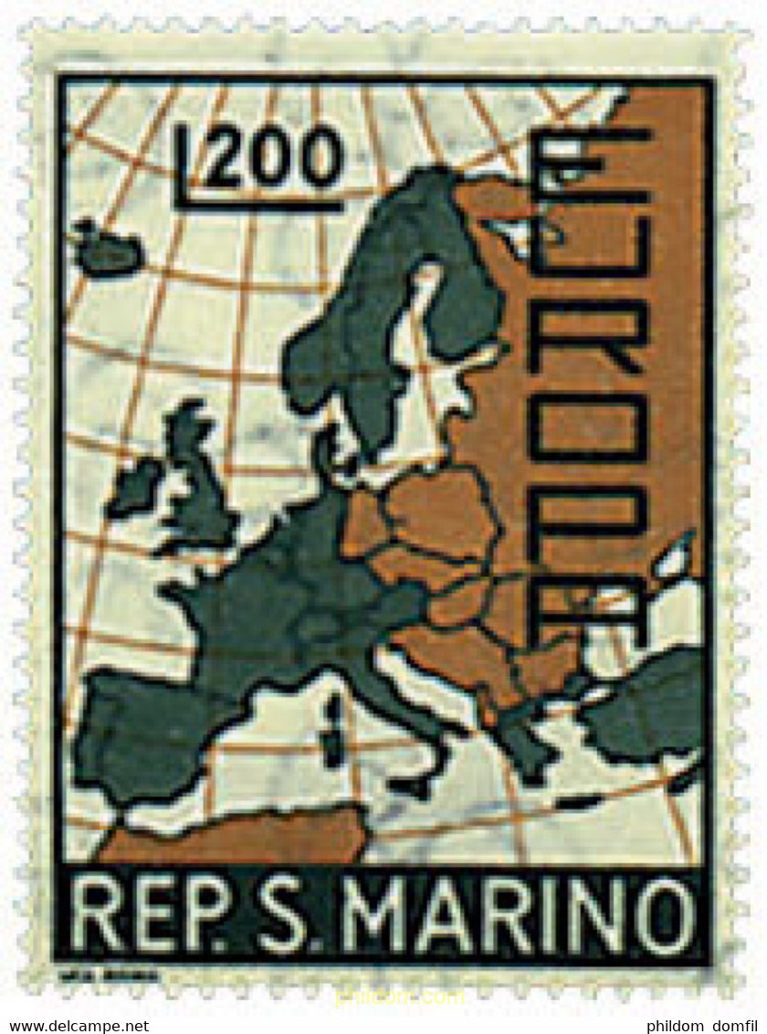 62129 MNH SAN MARINO 1967 EUROPA CEPT. ENGRANAJES - Oblitérés