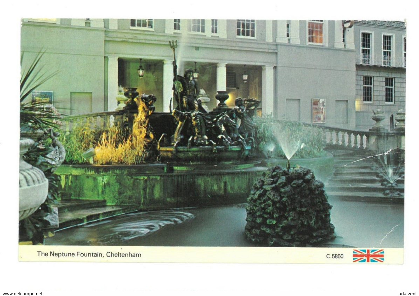 BR1395 Inghilterra Cheltenham The Neptune Fountain Viaggiata 1983 Verso Roma - Cheltenham